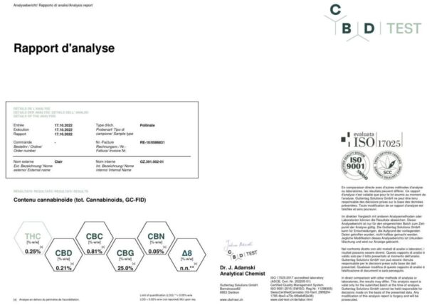 CBG Pollen Schweiz – 1. Siebung: reinste Qualität