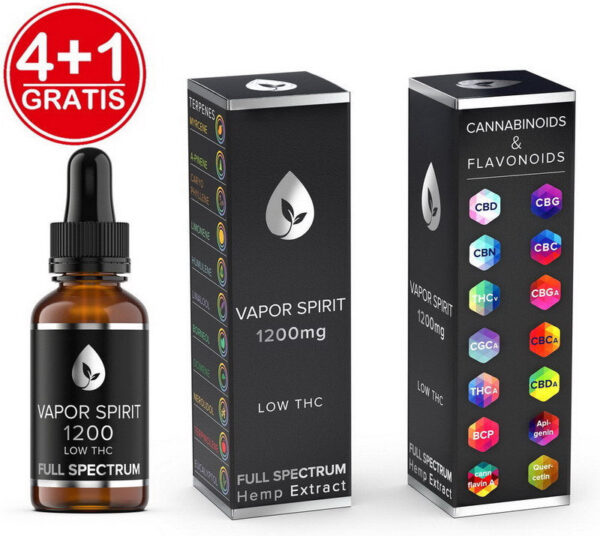 Vollspektrum CBD Öl Low-THC 12,9% 10ml 5er-Set