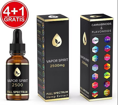 Vollspektrum CBD Öl 25% 10ml 4+1 GRATIS Set Vapor Spirit Schweiz Angebot