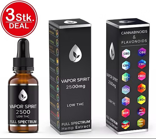 3 x Vollspektrum CBD Öl THC Frei - 25%