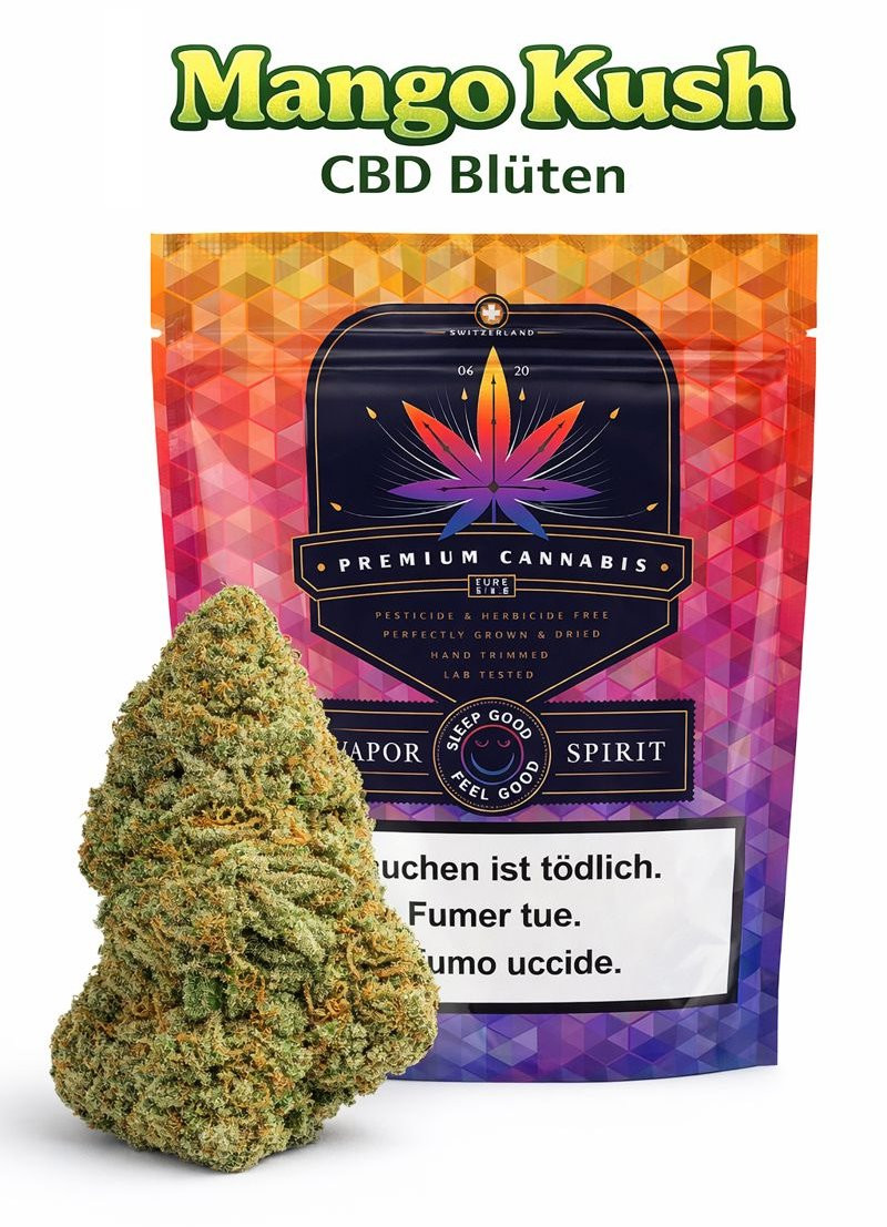 Mango Kush CBD Blüten mit aromatischem Kush Mango Profil