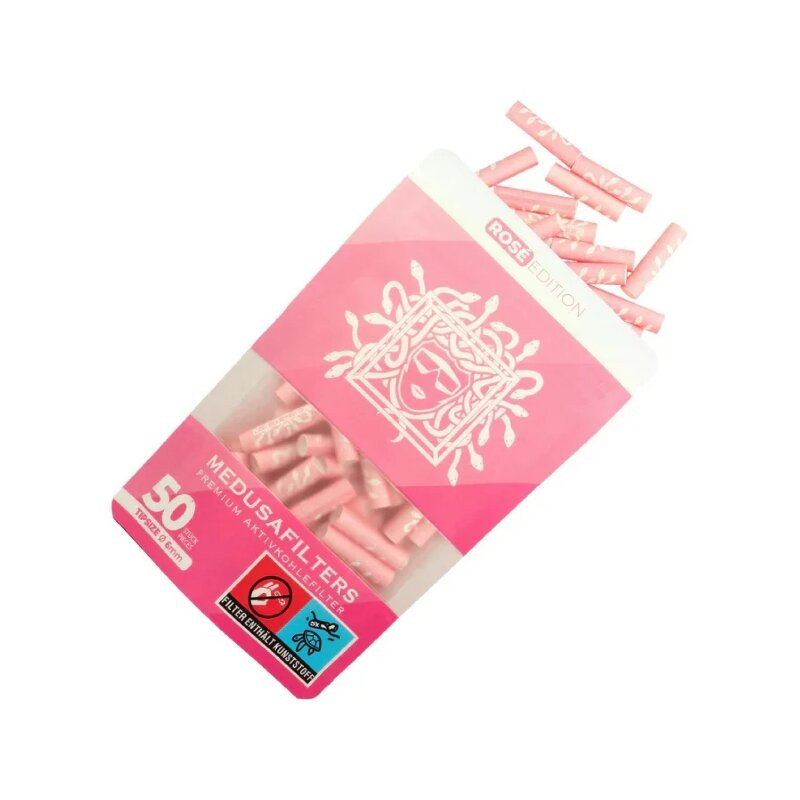 Medusa Hybridfilter 6 mm Aktivkohlefilter rosa Verpackung
