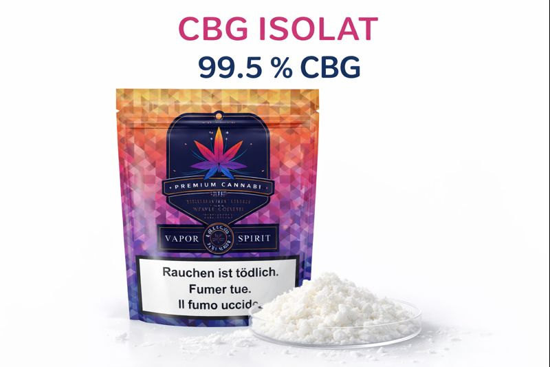 CBG Isolat 99,5 % Cannabigerol – Produktverpackung Schweiz