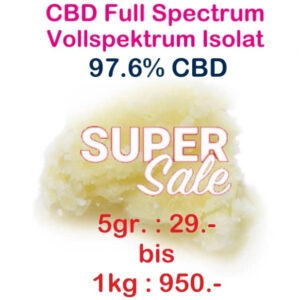 CBD Vollspektrum Isolat 97,6% mit Jack Herer Terpenen