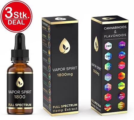 Vollspektrum CBD Öl 18% 10ml 3 Stück Set Vapor Spirit Schweiz Angebot