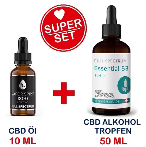 CBD Öl Low THC 19,3 % + CBD Alkohol-Tropfen 50 ml