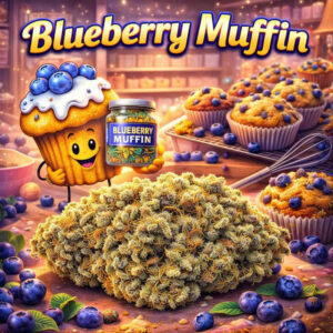 Blueberry Muffin CBD Sorte – Indoor Hanfblüten mit fruchtigem Aroma